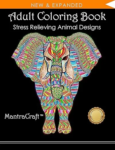 Adult Coloring Book: Stress Relieving Animal Designs